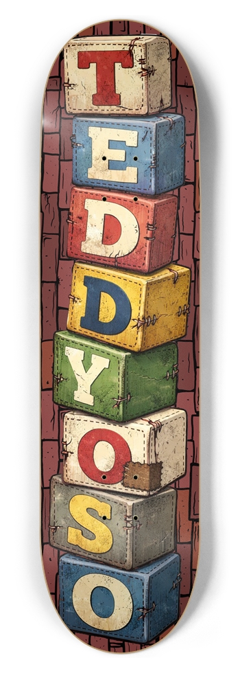 TeddyOso “Deadstack” Toy Block Deck 8-1/2 Skateboard Deck