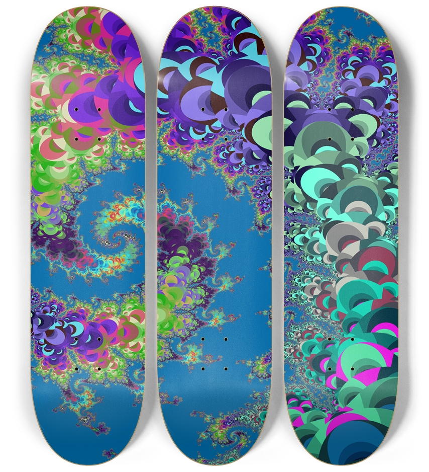 Fractal #1618 3 Deck Wall Series