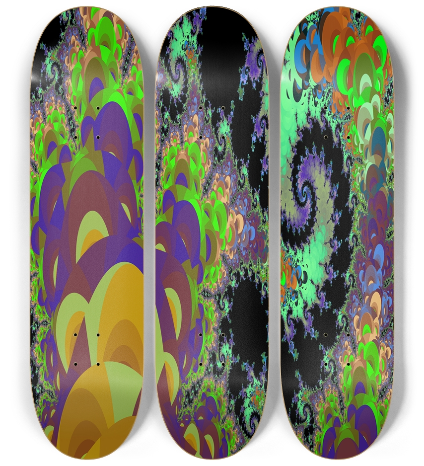 Fractal #1617 3 Deck Wall Series