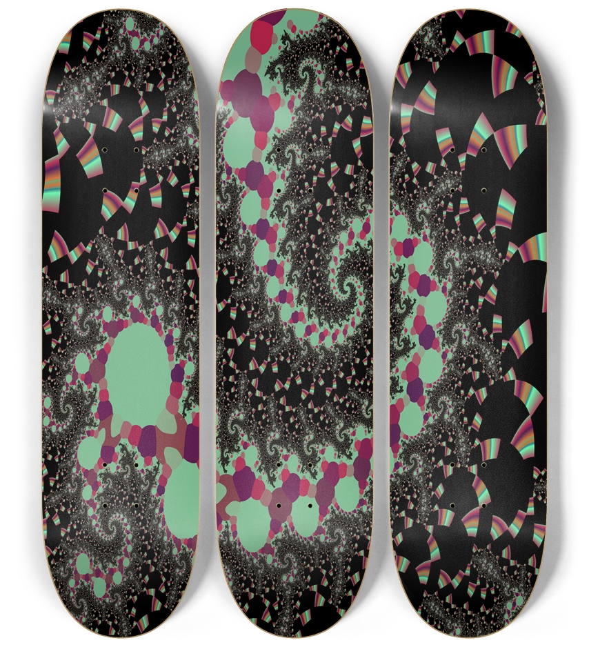 Fractal #1636 3 Deck Wall Series