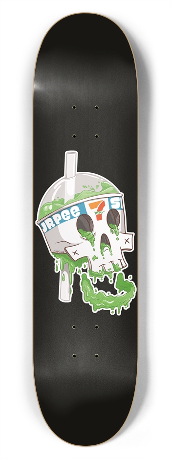 Skull Slurpee Black 7-3/4 Skateboard Deck