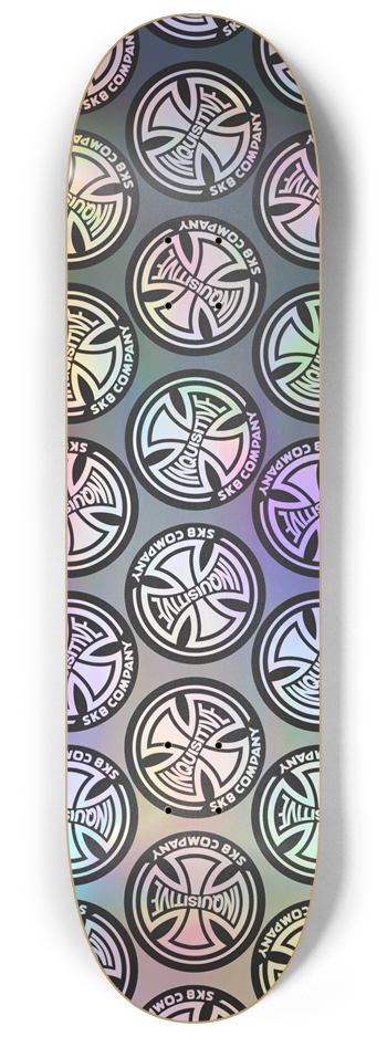Inquisitive Sk8 Company (Holographic Grey) 8-1/4 Skateboard Deck