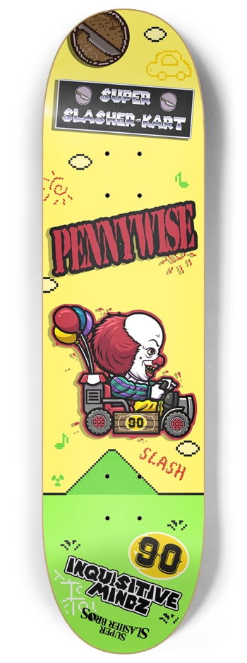 Super Slasher-Kart: Pennywise 8-1/4 Skateboard Deck