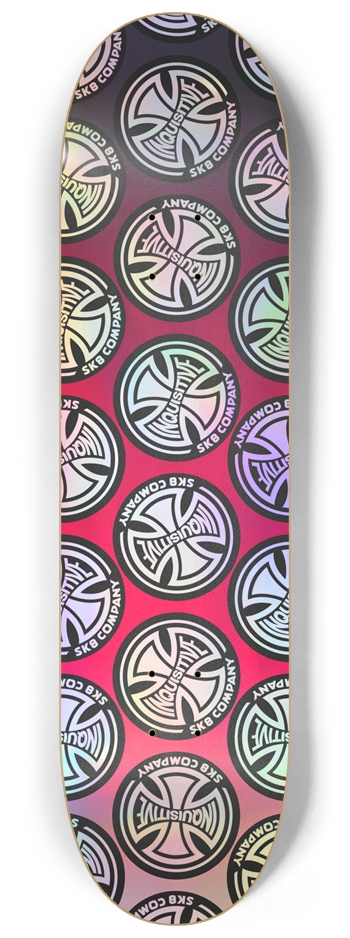 Inquisitive Sk8 Company (Holographic Red) 8-1/4 Skateboard Deck