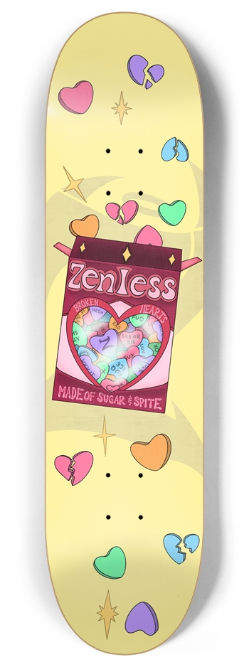 8 S&S-Yellow 8 Inch Skateboard Deck