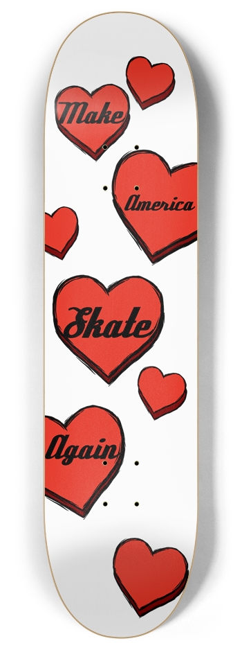 MASA Hearts 8 Inch Skateboard Deck