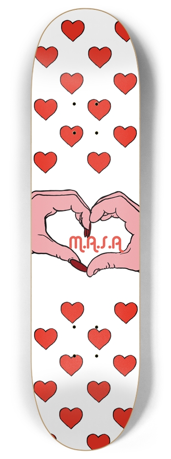 We Heart MASA 8 Inch Skateboard Deck