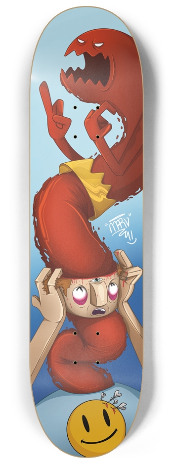 Red No.1 8-1/4 Skateboard Deck