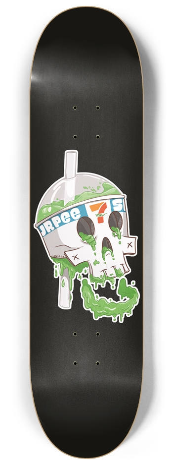 Skull Slurpee Black 8-1/4 Skateboard Deck
