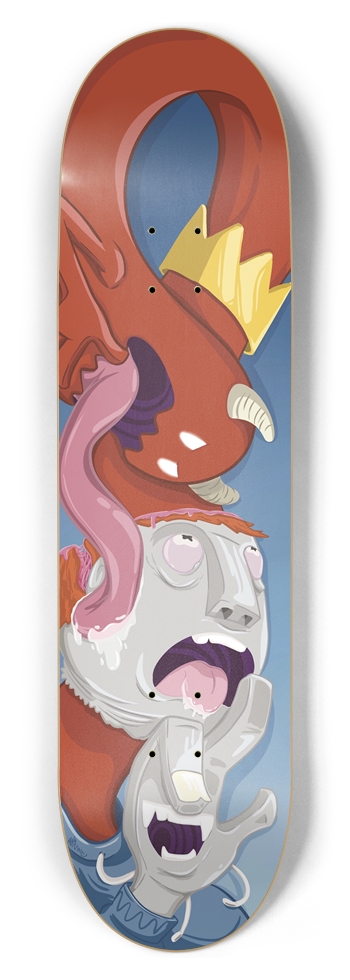Red No.2 8-1/2 Skateboard Deck