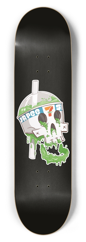 Skull Slurpee Black 8-1/2 Skateboard Deck