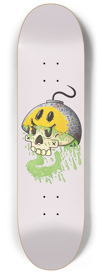 Lit Skull 8-1/4 Skateboard Deck