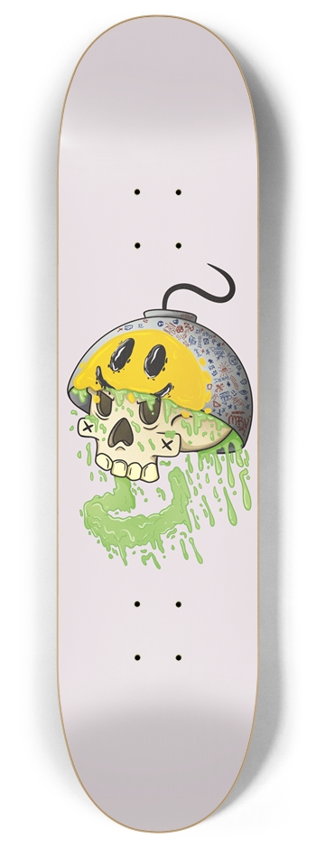 Lit Skull 8 Inch Skateboard Deck