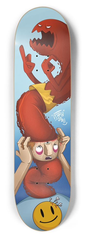 Red No.1 8-1/2 Skateboard Deck