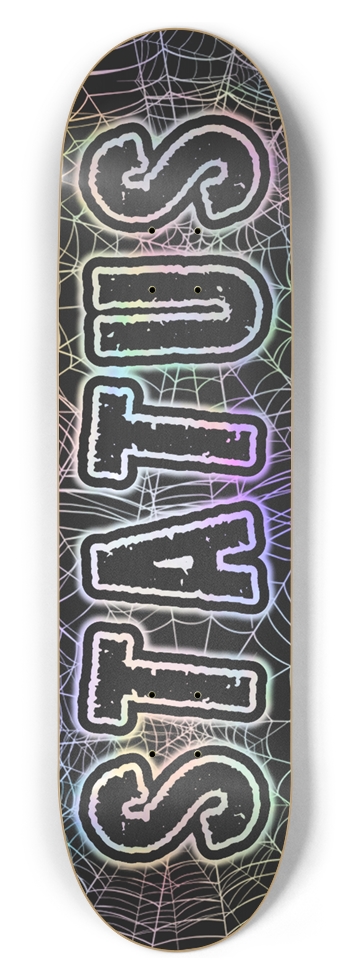 Holographic Web. 8-1/2 Skateboard Deck