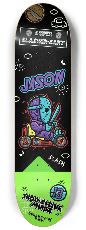 Super Slasher-Kart: NES Jason (G.I.T.D.) 8-1/4 Skateboard Deck