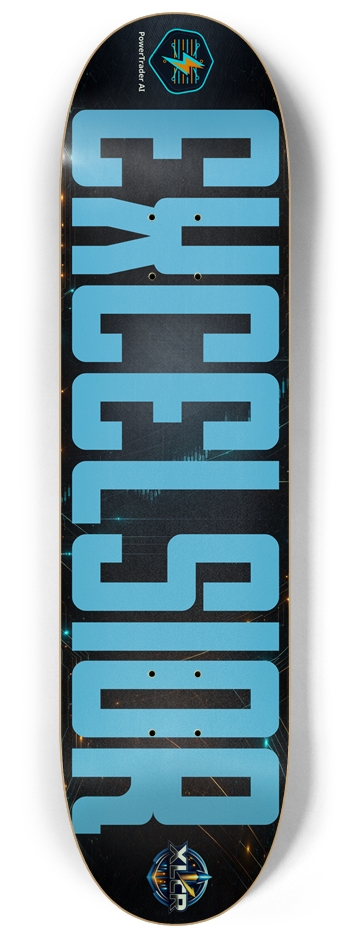 XLCR FullStack Blue (Glow In The Dark) 8-1/4 Skateboard Deck