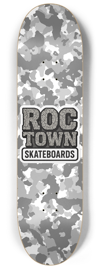 Grey Camo 8-1/4 Skateboard Deck