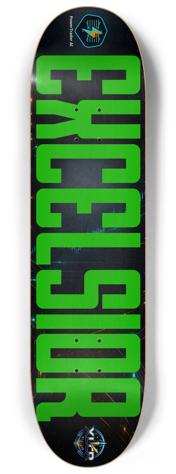 XLCR FullStack Green (Glow In The Dark) 8-1/4 Skateboard Deck