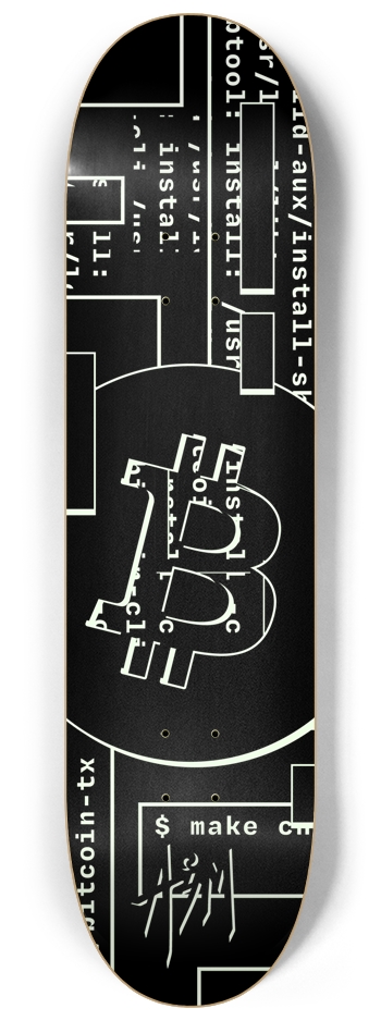 BTC Bitcoin - Simple 2-Color (Glow in Dark)