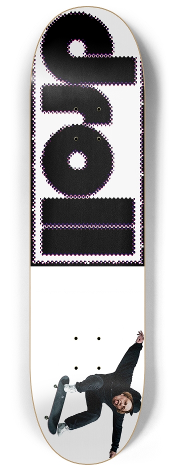 grandma big droll, white 8-1/4 Skateboard Deck