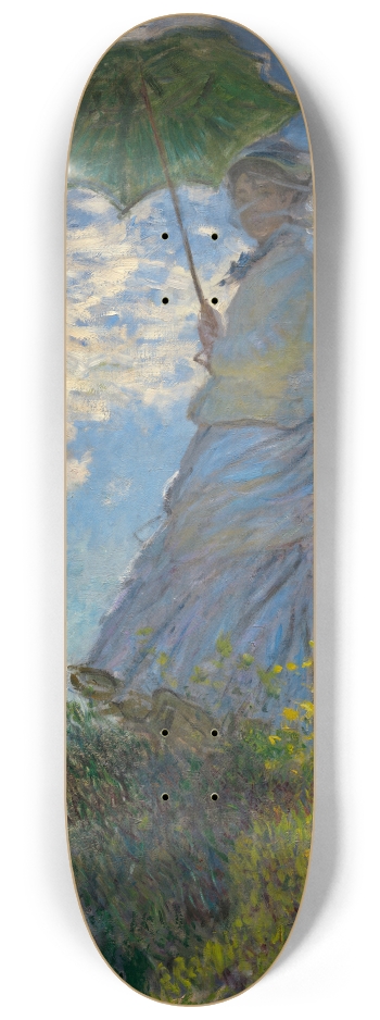 Claude Monet Skateboard Woman With A Parasol #2 8-1/4 Skateboard Deck