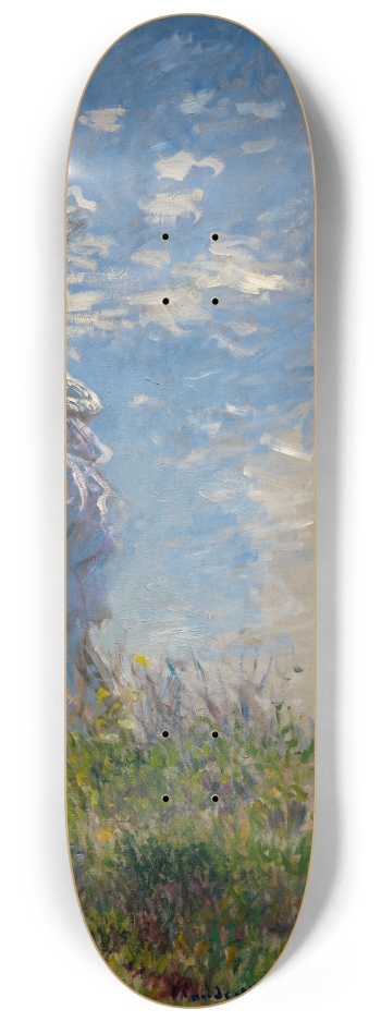 Claude Monet Skateboard Woman With A Parasol #3 8-1/4 Skateboard Deck