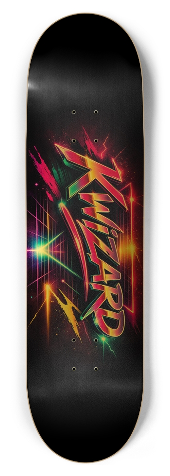 LIVING IN THE 80s logo gold 8-3/4 Inch Skateboard