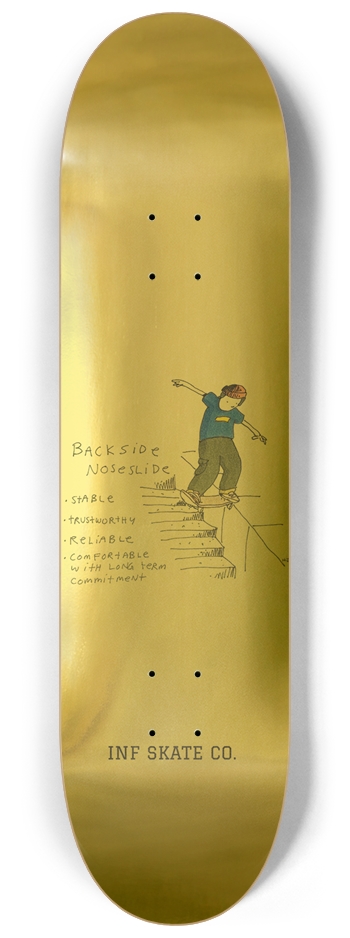 INF SKATE CO. x HENRY JONES - "Backside Noseslide" 8-1/4 Skateboard Deck