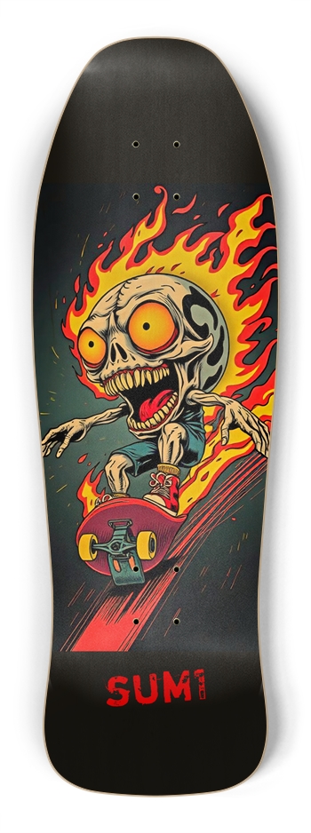 sum1sk8boards rippin old school shape skateboard