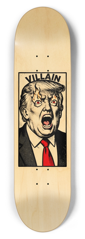 VILLAIN SKATEBOARDS FLYING DEVIL DONNIE 01 NUDE 8-1/2 Skateboard Deck
