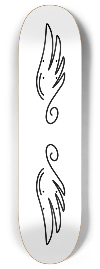 Black Wings 8 Inch Skateboard Deck