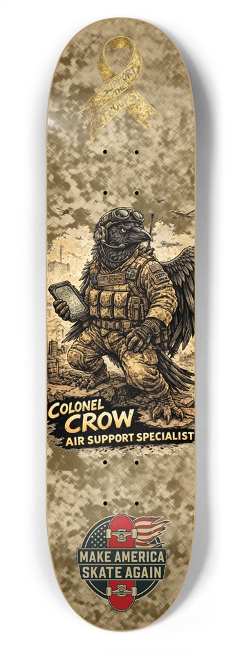 Support the Troops Colonel 7.75 7-3/4 Skateboard Deck 
