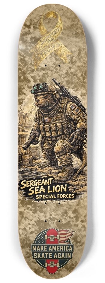 Support the Troops Sergeant 8.25 8-1/4 Skateboard Deck