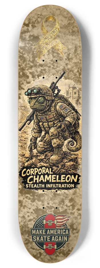 Support the Troops Corporal 8.0 8 Inch Skateboard Deck