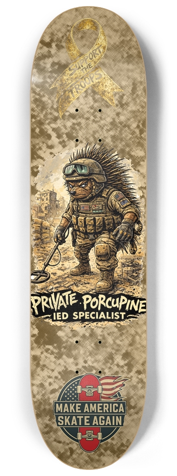 Support the Troops Private 8.25 8-1/4 Skateboard Deck