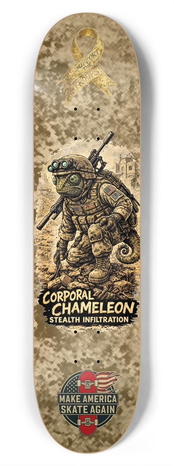 Support the Troops Corporal 7.75 7-3/4 Skateboard Deck 