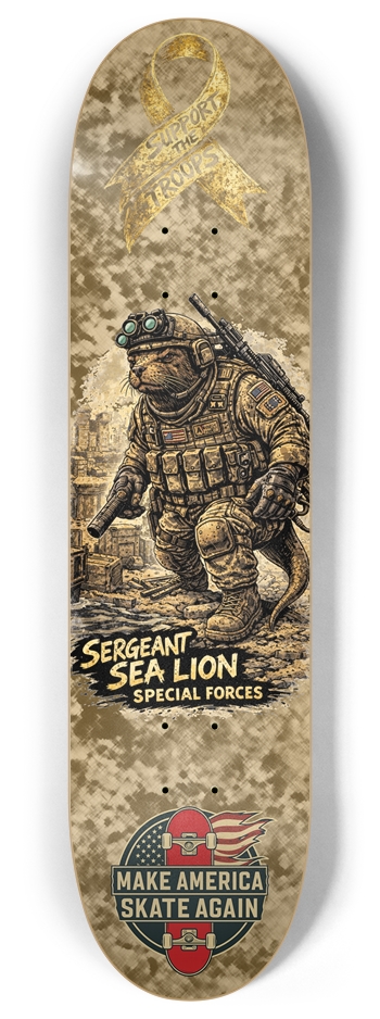 Support the Troops Sergeant 8.0 8 Inch Skateboard Deck
