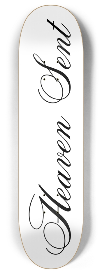 Black Heaven Sent 8 Inch Skateboard Deck