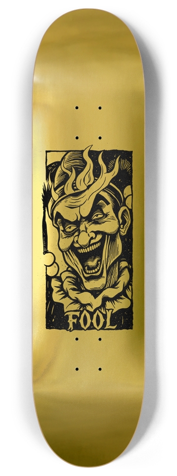 VILLAIN MAX PAIN FOOL DEAD 01 BLANKA OLD GOLD 8 Inch Skateboard Deck