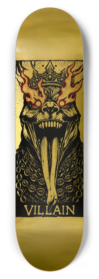 VILLAIN DRAGON TRAP DECK 01 GOLD JET 8-3/4 Inch Skateboard