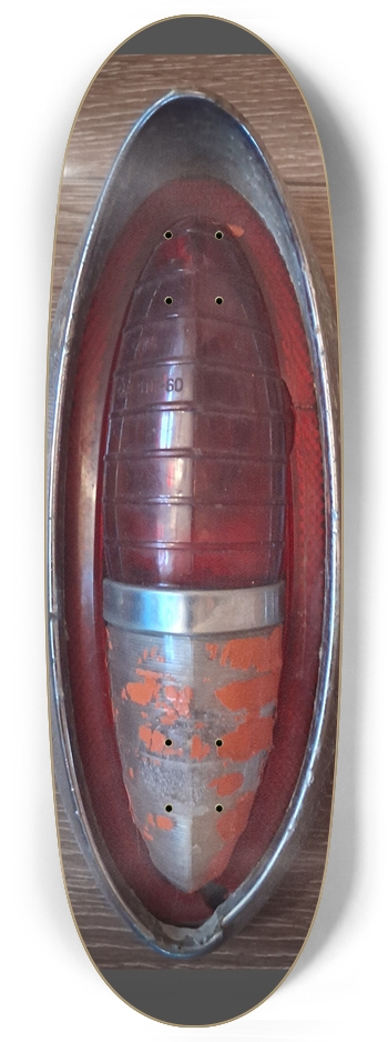 Custom Vintage Tail Light Skateboard Egg Shape