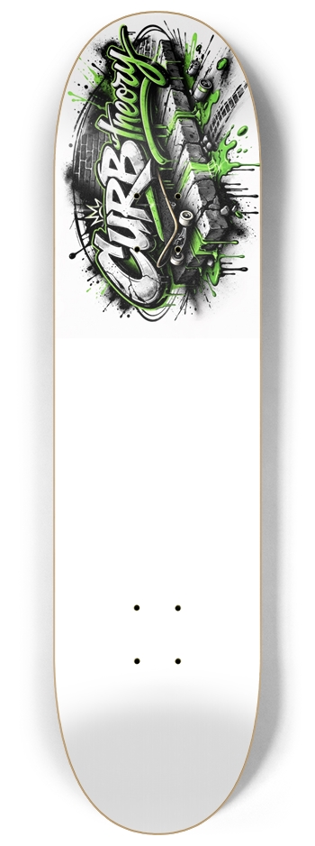 Ct white plain 8-1/4 Skateboard Deck