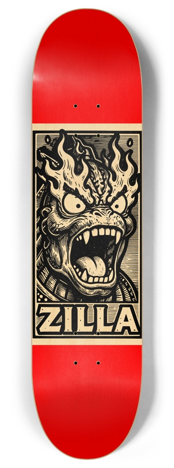 VILLAIN ZILLA SNIPER TRAP DECK X CHOP SHOP 8 Inch Skateboard Deck