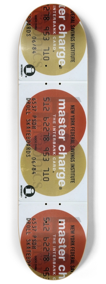 credit card 8-1/4 Skateboard Deck