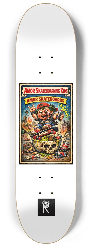 AMOR Skateboarding Kids 8-1/4 Skateboard Deck