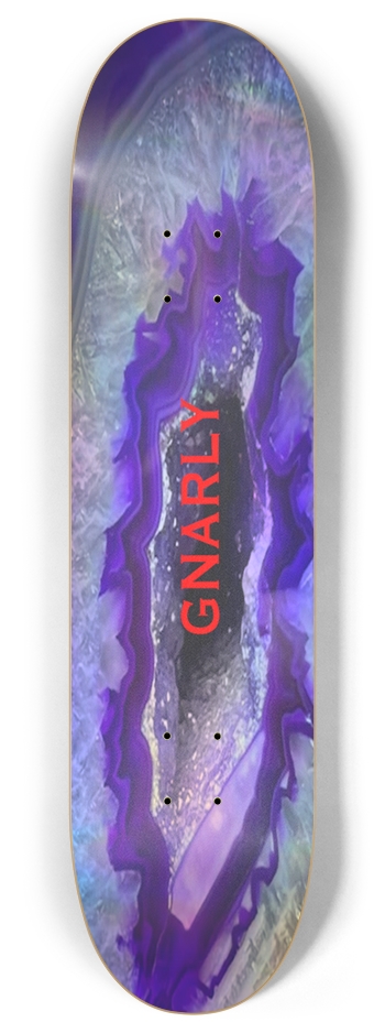 Gnarly crystal graphic skateboard agate(holographic)