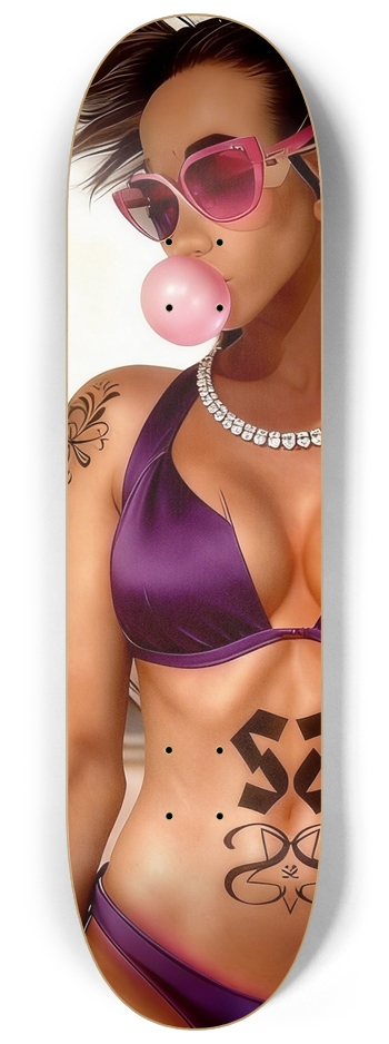 SS | BUBBLE GUM HUN | Smiley Star Skate Deck