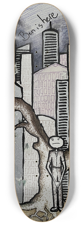 Gray 8-1/4 Skateboard Deck