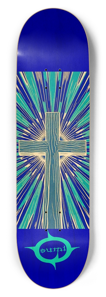 sum1sk8boards holographic cross 8.75 popsicle skateboard 8-3/4 Inch Skateboard